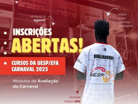 Inscrições abertas para curso de Formação de Avaliadores de Carnaval